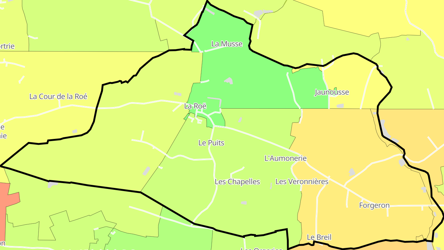 Carte des prix de l'immobilier La Roë