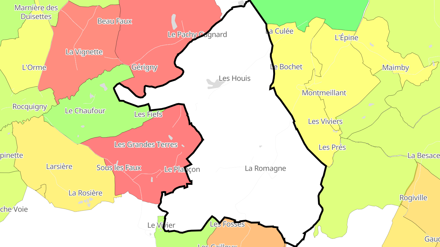 Carte des prix de l'immobilier La Romagne