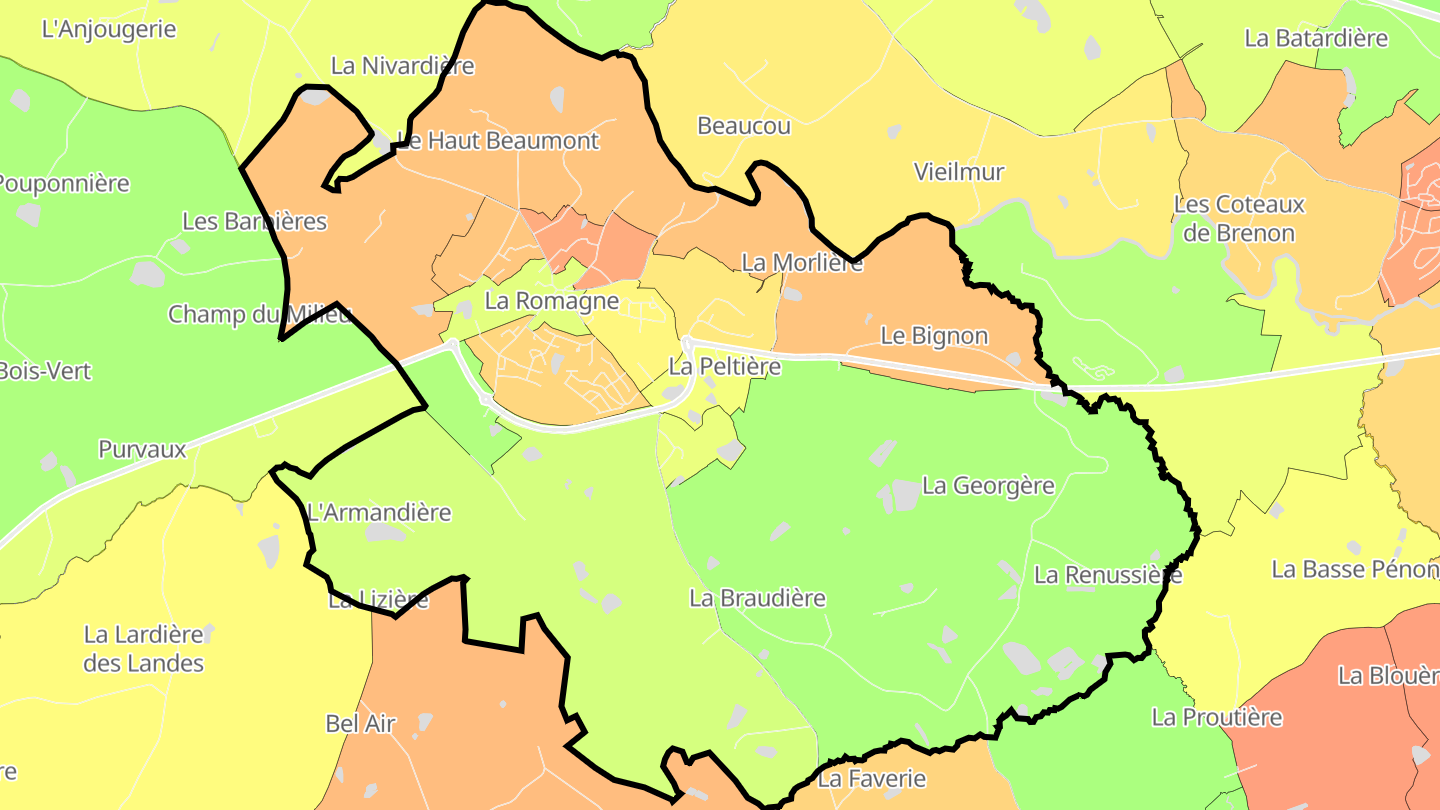 Carte des prix de l'immobilier La Romagne