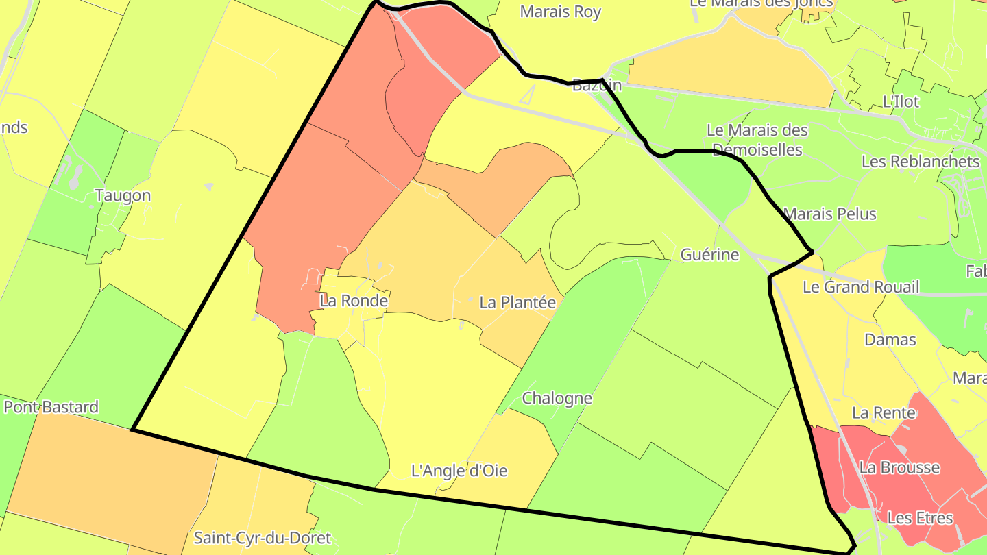 Carte des prix de l'immobilier La Ronde