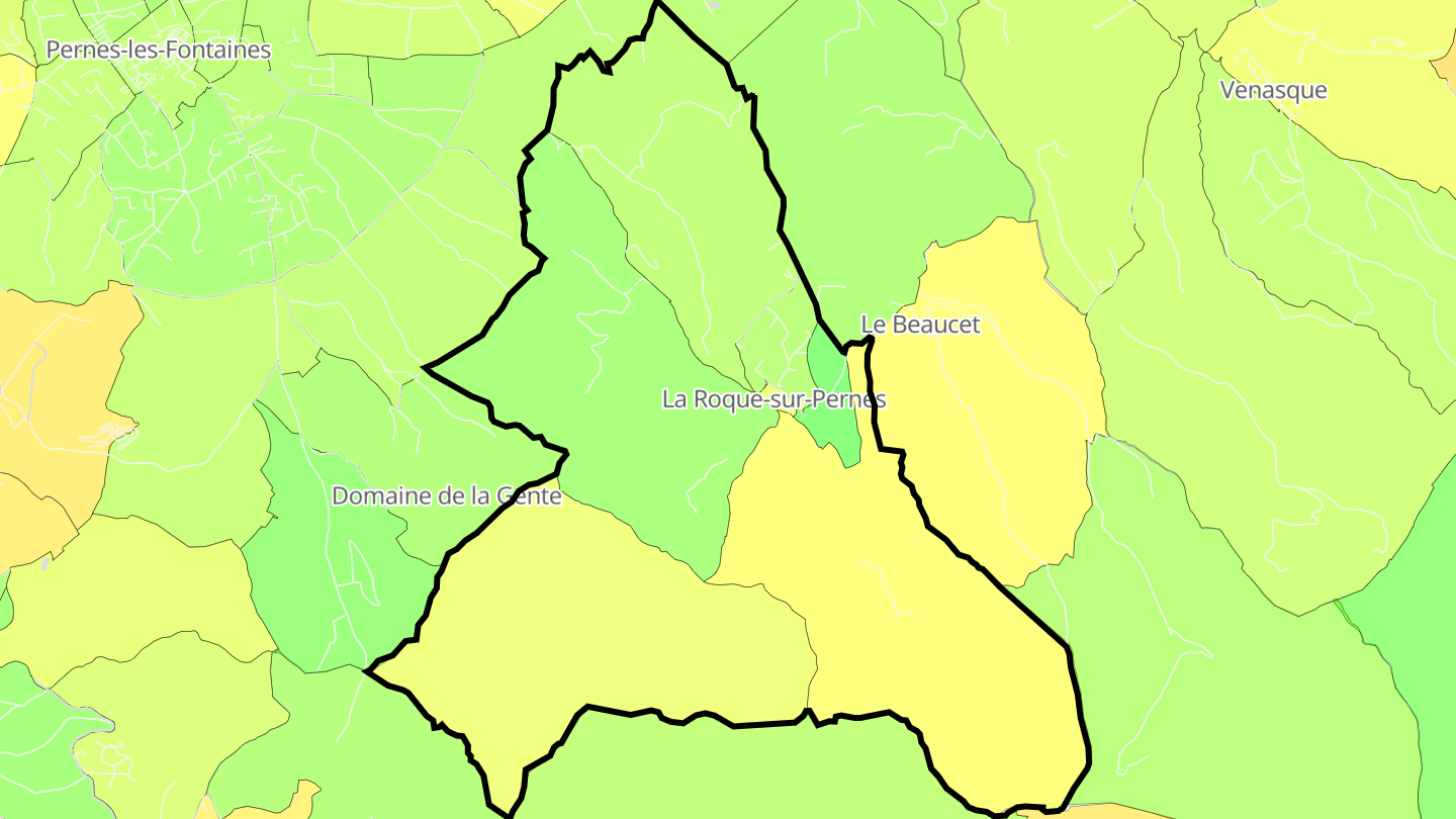 Carte des prix de l'immobilier La Roque-sur-Pernes