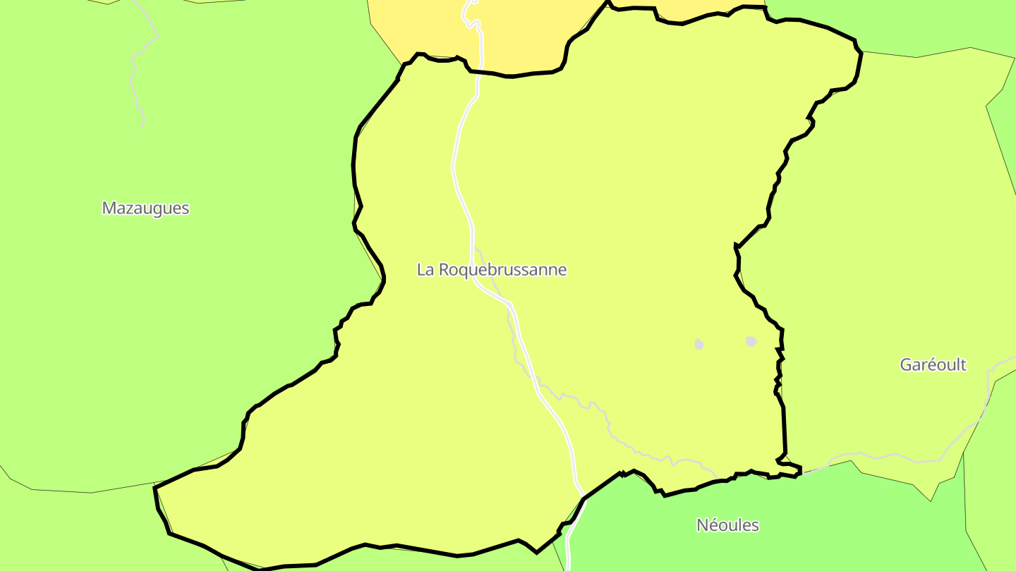 Carte des prix de l'immobilier La Roquebrussanne