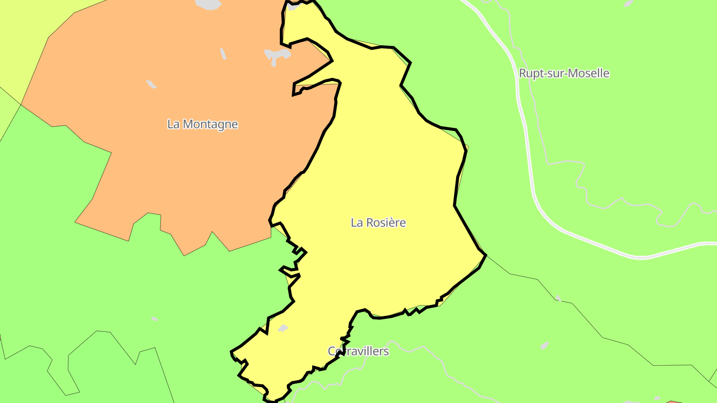 Carte des prix de l'immobilier La Rosière