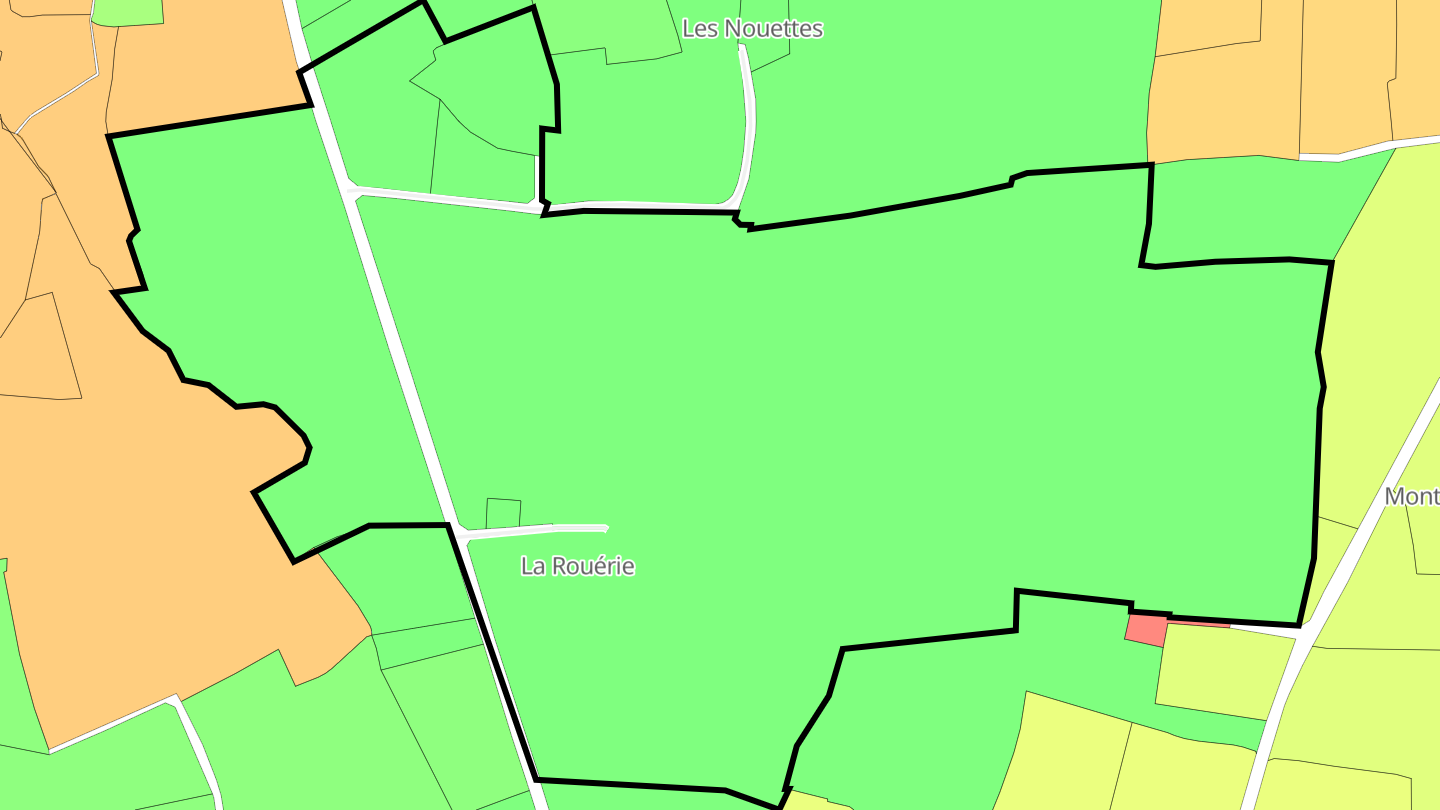 Carte des prix de l'immobilier La Rouérie Bénusson