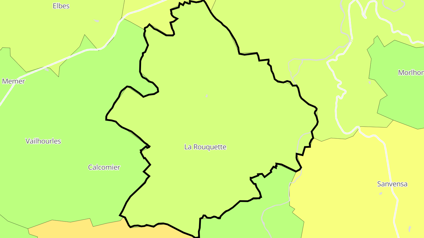 Carte des prix de l'immobilier La Rouquette