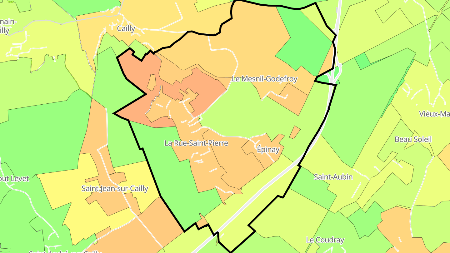 Carte des prix de l'immobilier La Rue-Saint-Pierre