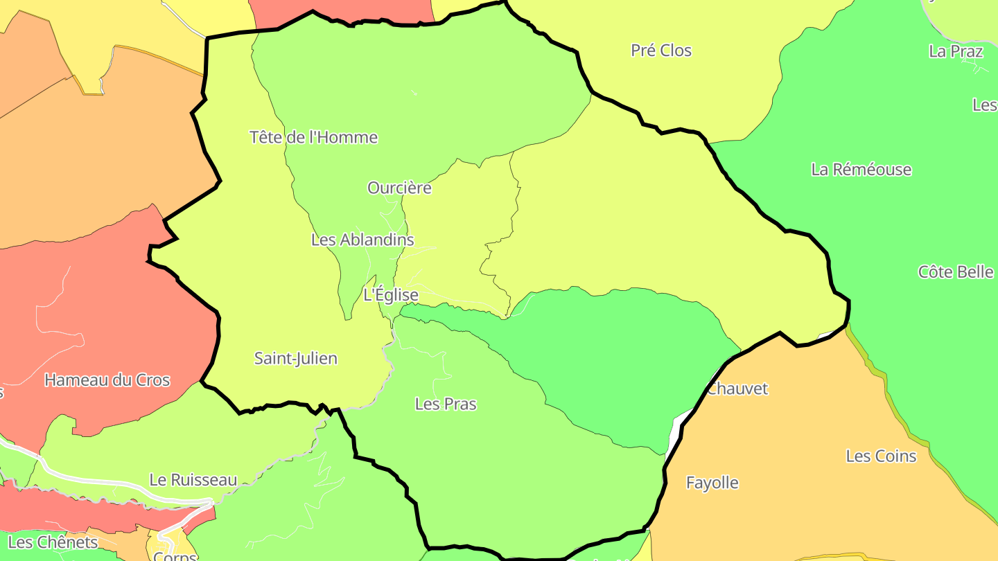 Carte des prix de l'immobilier La Salette-Fallavaux