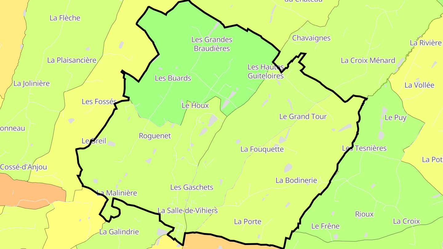 Carte des prix de l'immobilier La Salle-de-Vihiers
