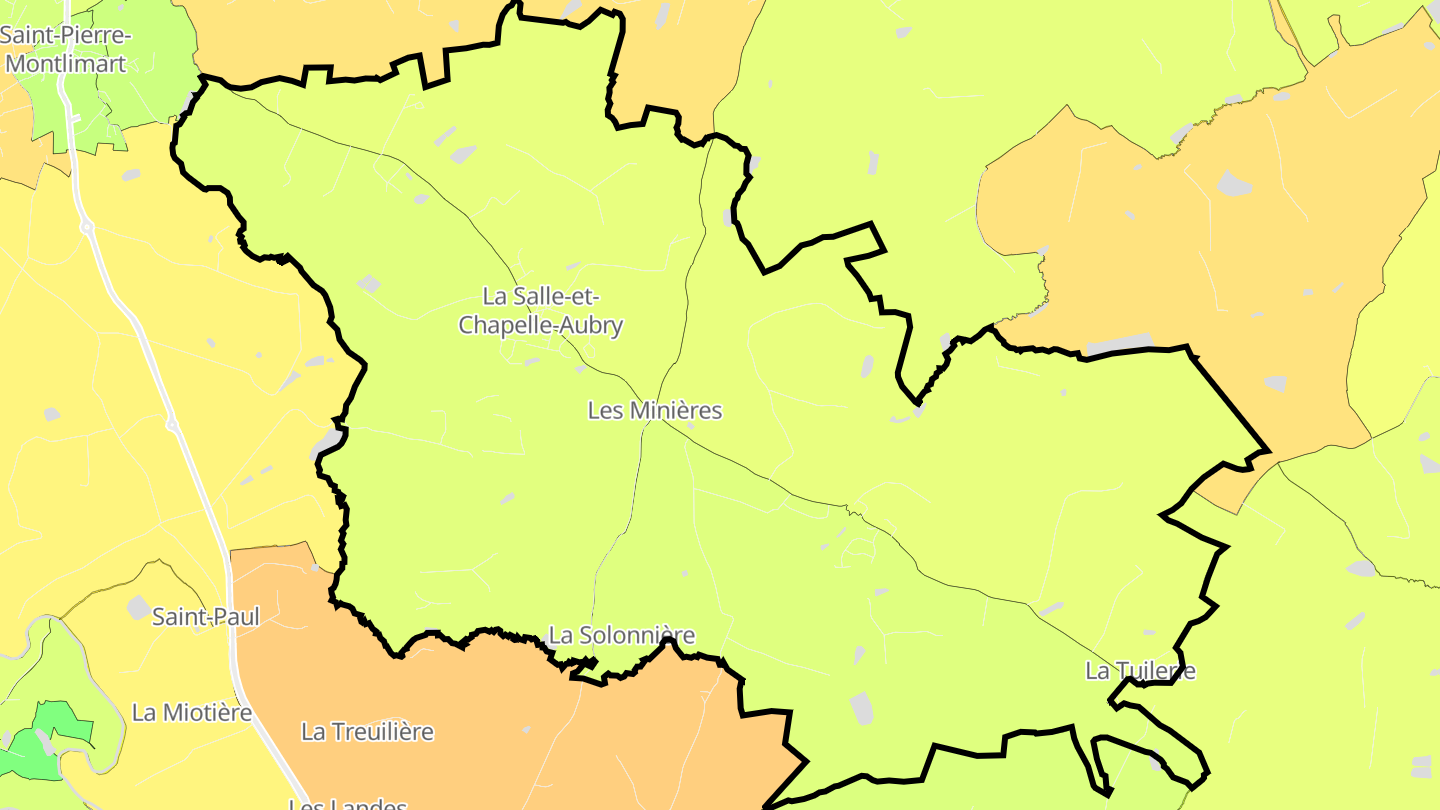 Carte des prix de l'immobilier La Salle-et-Chapelle-Aubry