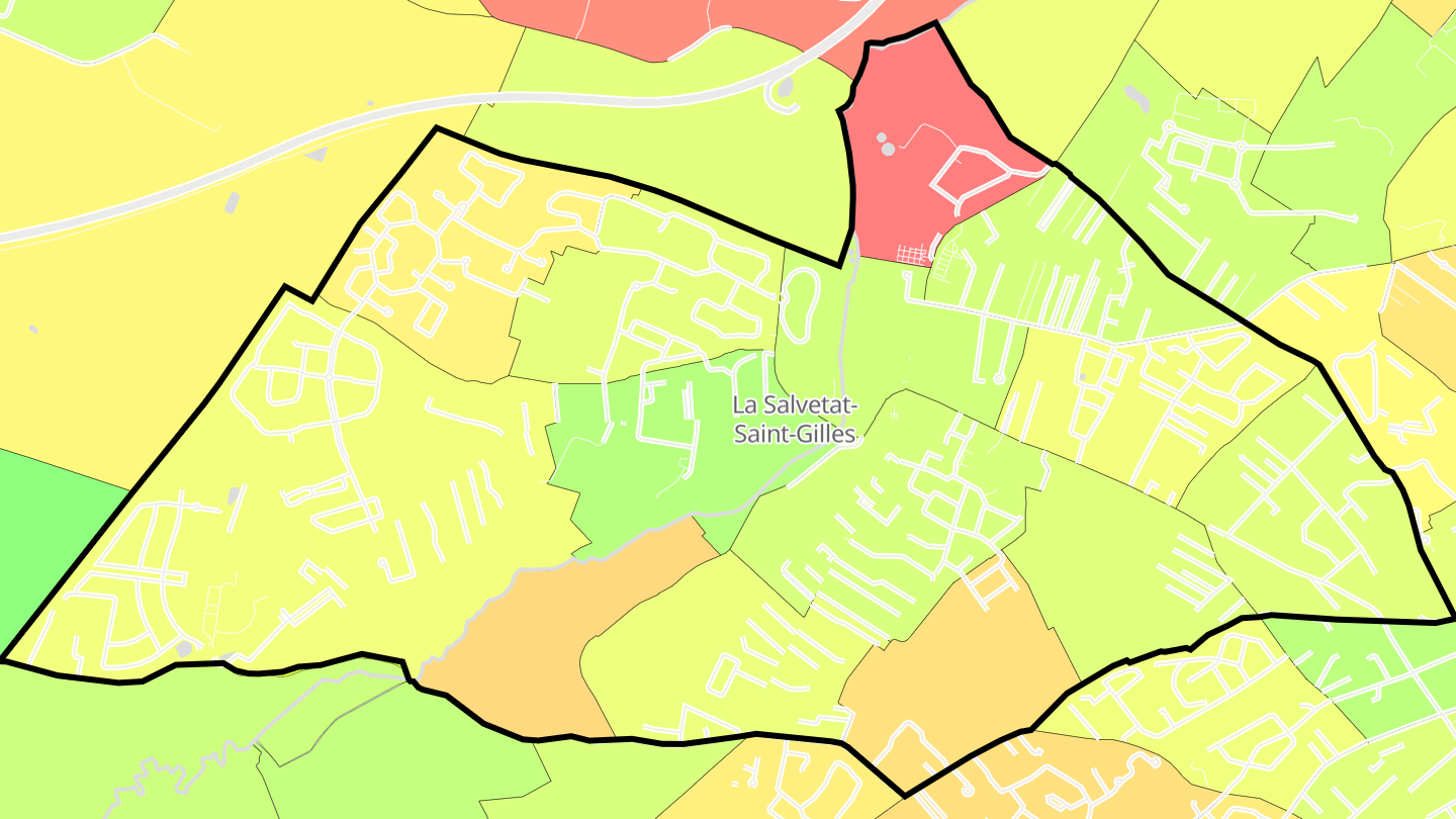 Carte des prix de l'immobilier La Salvetat-Saint-Gilles