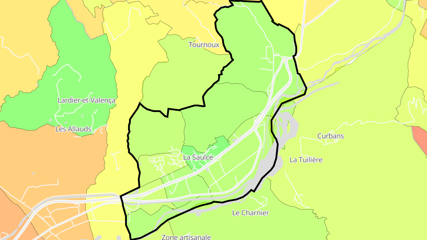 Carte des prix de l'immobilier La Saulce