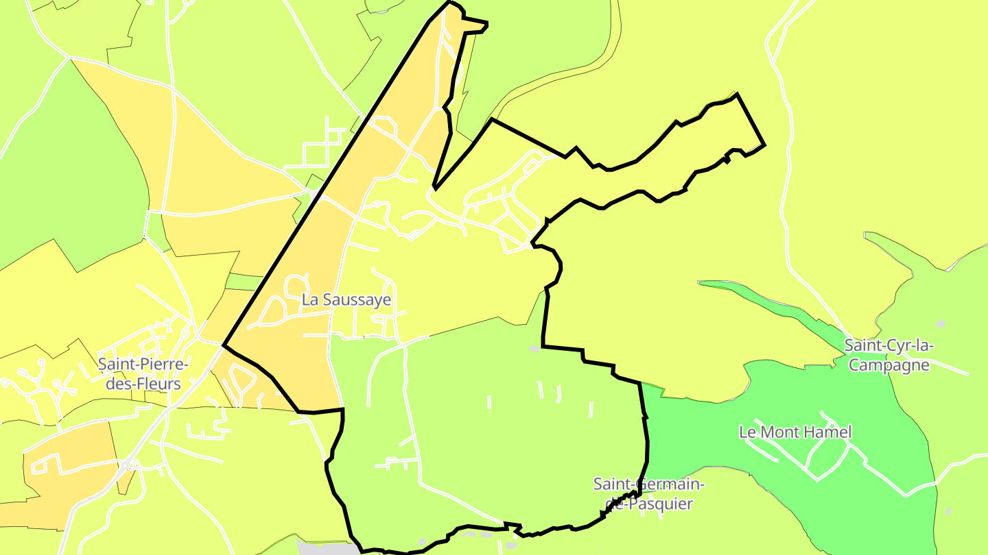 Carte des prix de l'immobilier La Saussaye