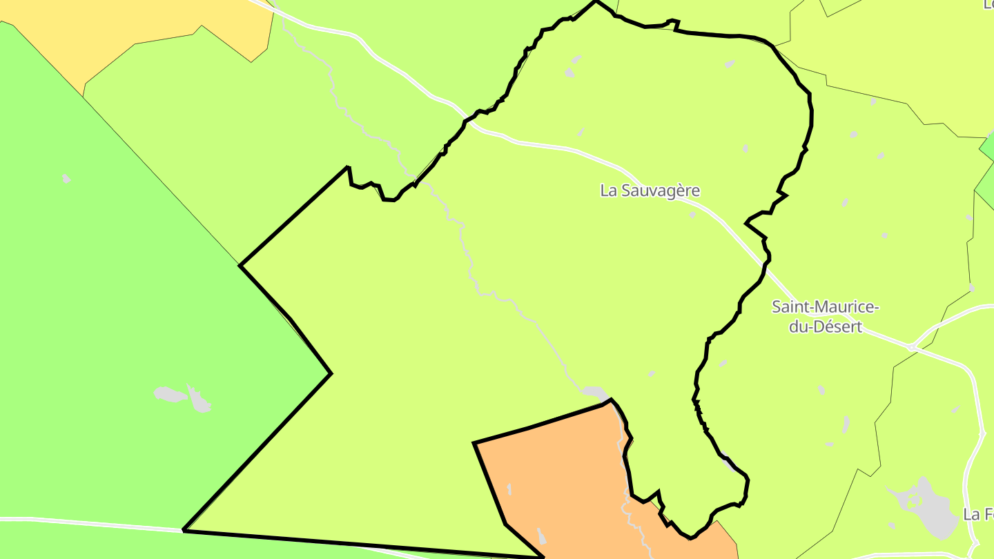 Carte des prix de l'immobilier La Sauvagère
