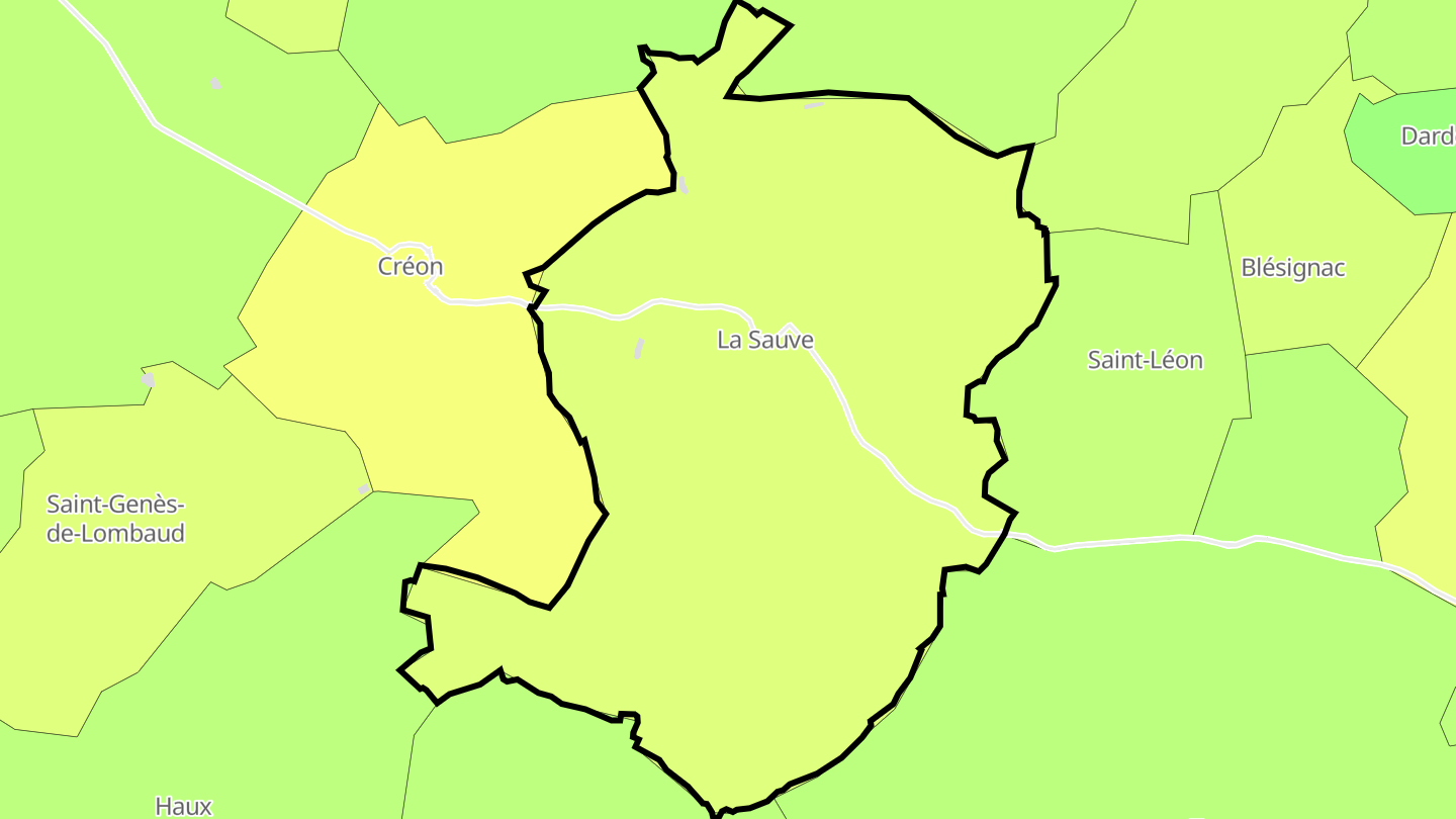 Carte des prix de l'immobilier La Sauve