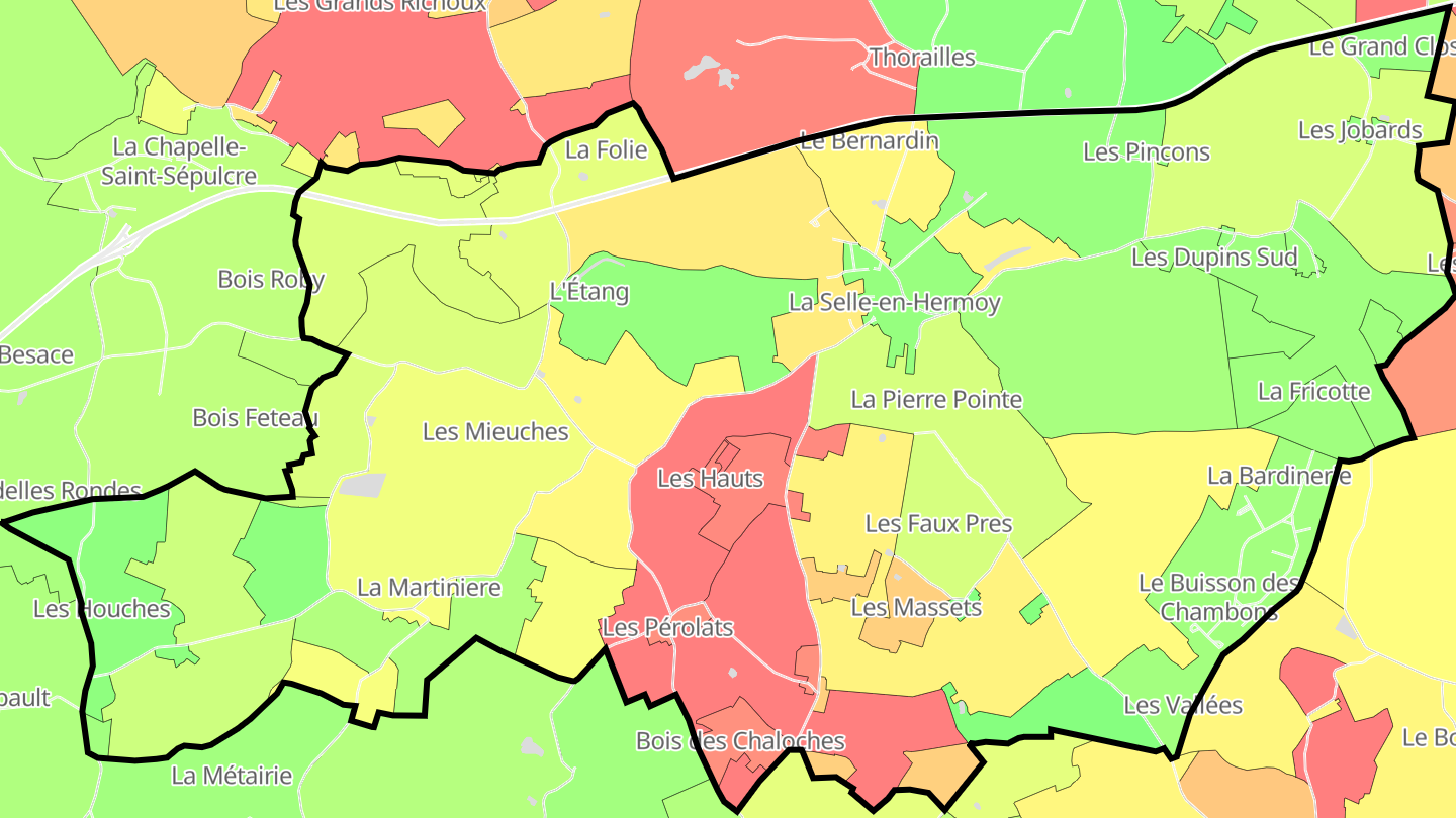 Carte des prix de l'immobilier La Selle-en-Hermoy