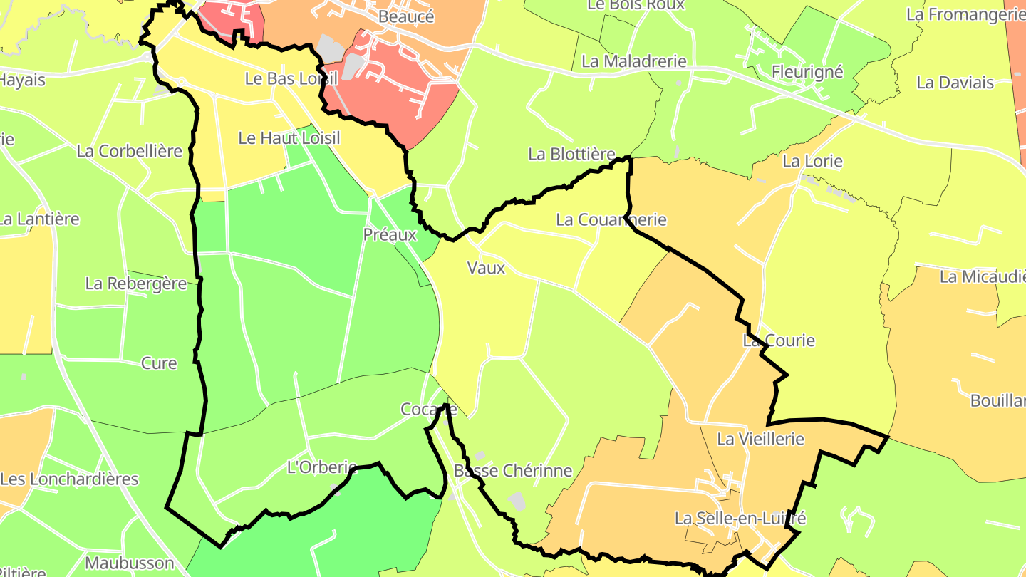 Carte des prix de l'immobilier La Selle-en-Luitré