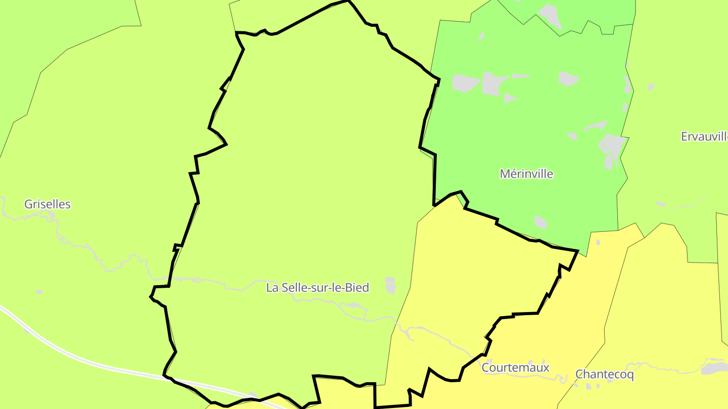 Carte des prix de l'immobilier La Selle-sur-le-Bied