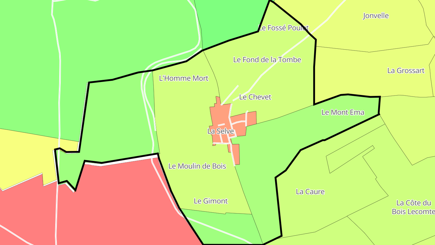 Carte des prix de l'immobilier La Selve