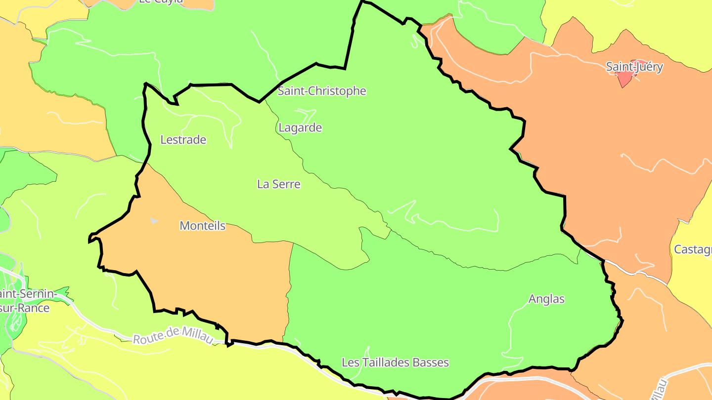 Carte des prix de l'immobilier La Serre
