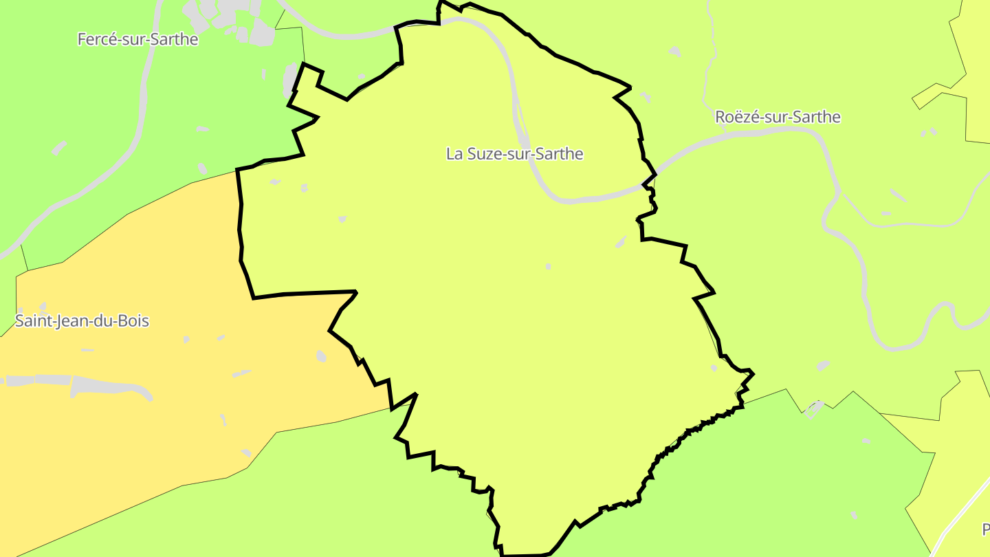 Carte des prix de l'immobilier La Suze-sur-Sarthe