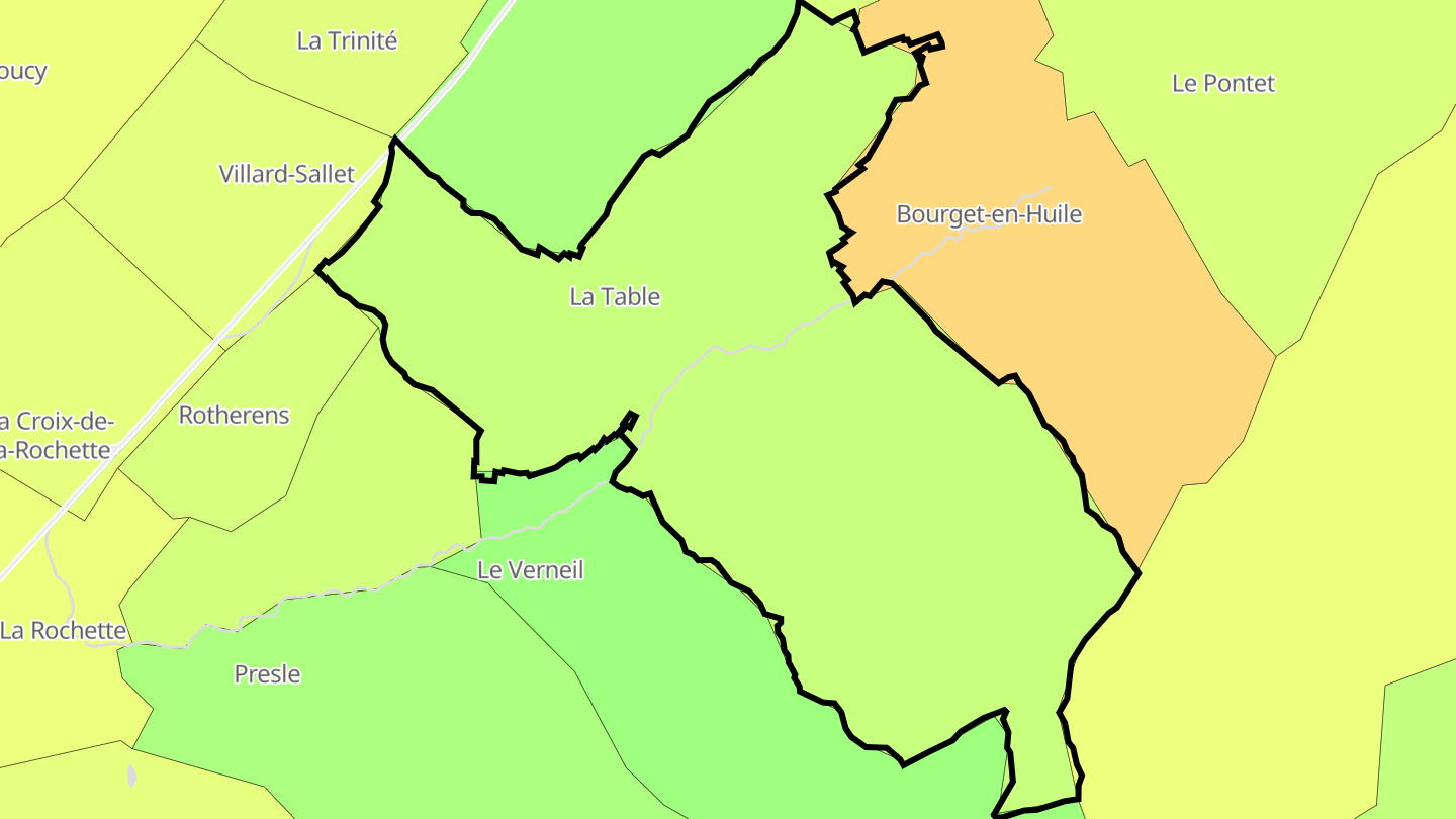 Carte des prix de l'immobilier La Table