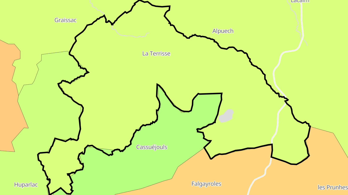 Carte des prix de l'immobilier La Terrisse