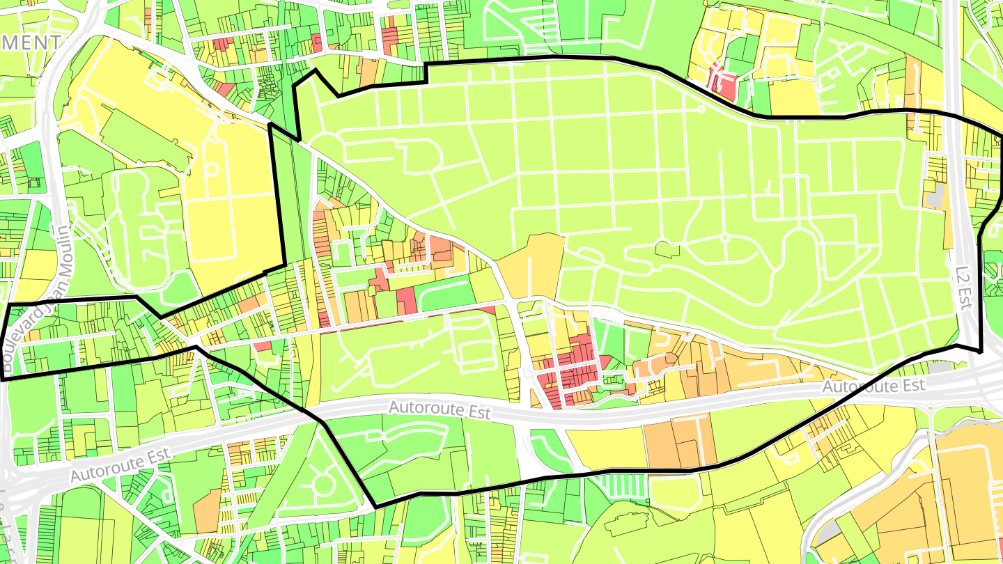 Carte des prix de l'immobilier La Timone