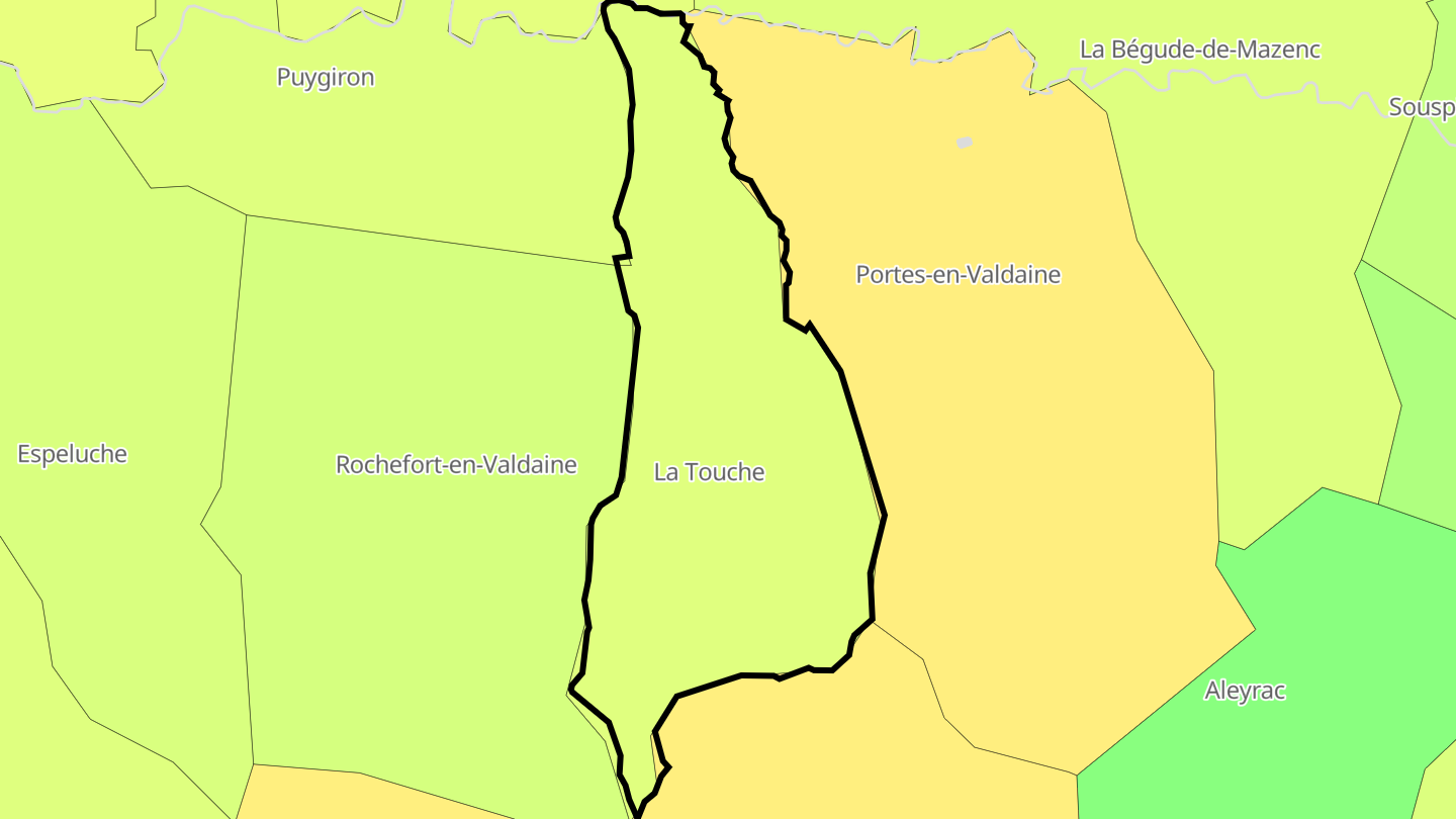 Carte des prix de l'immobilier La Touche