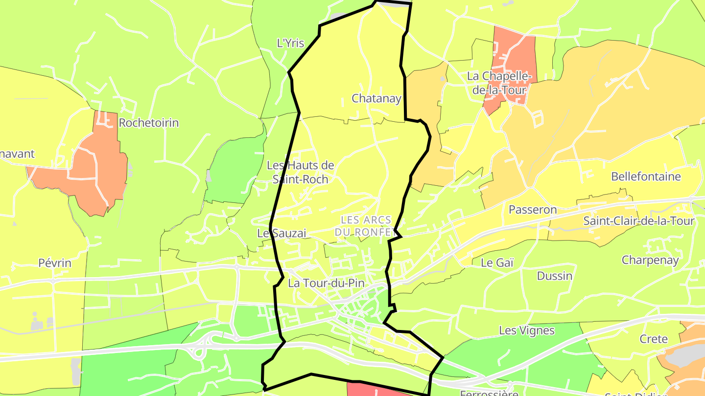 Carte des prix de l'immobilier La Tour-du-Pin