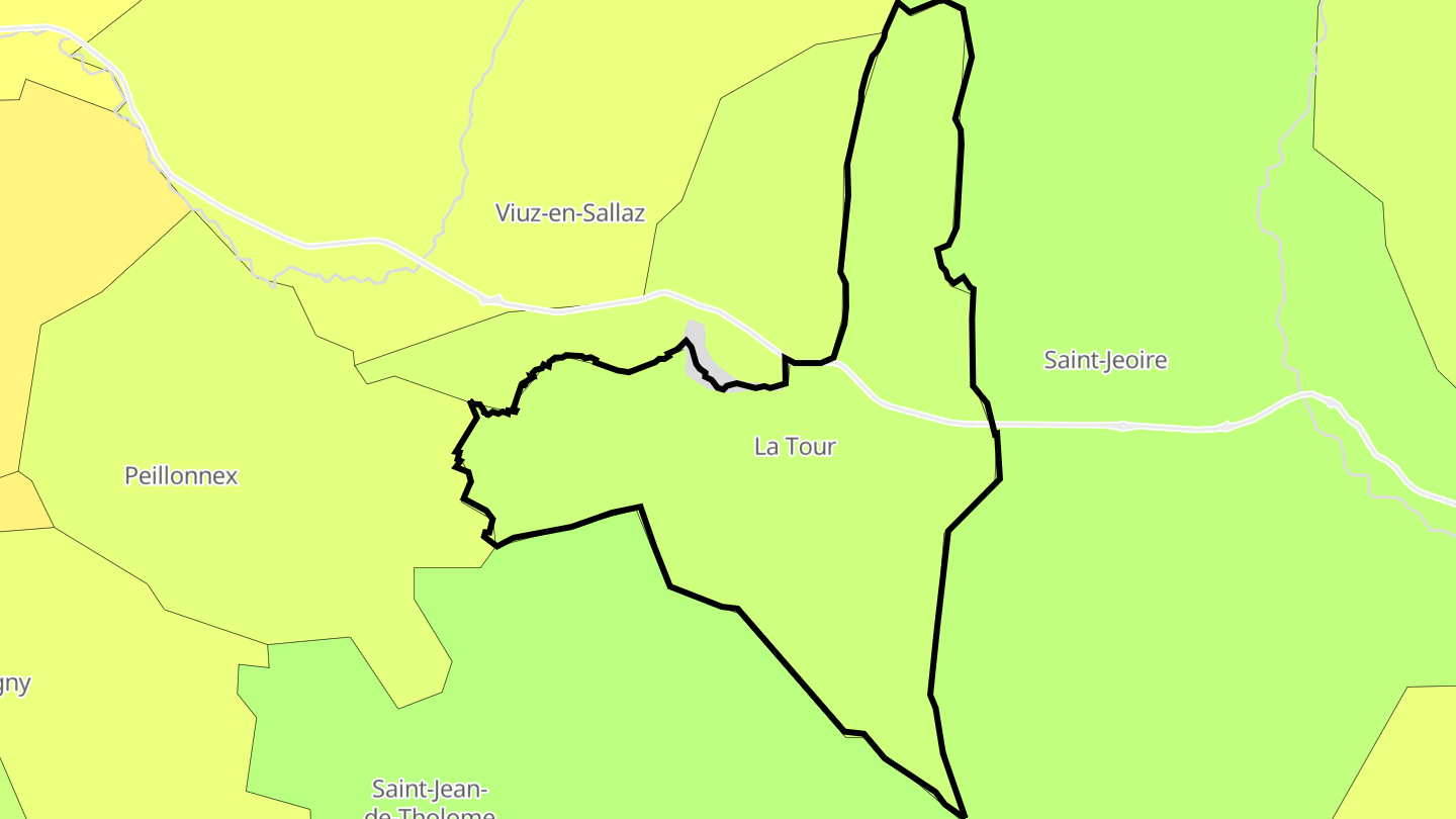 Carte des prix de l'immobilier La Tour