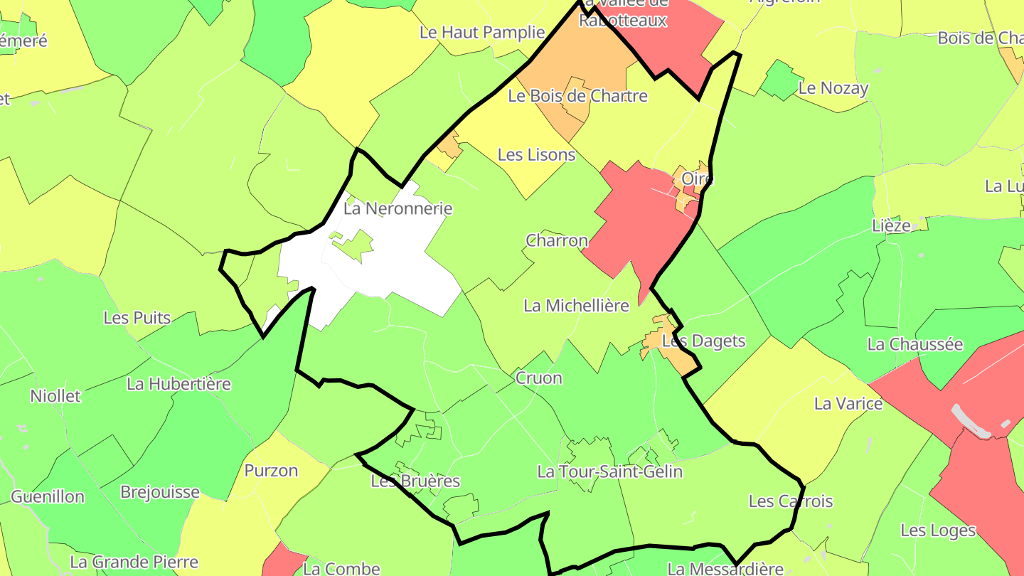 Carte des prix de l'immobilier La Tour-Saint-Gelin