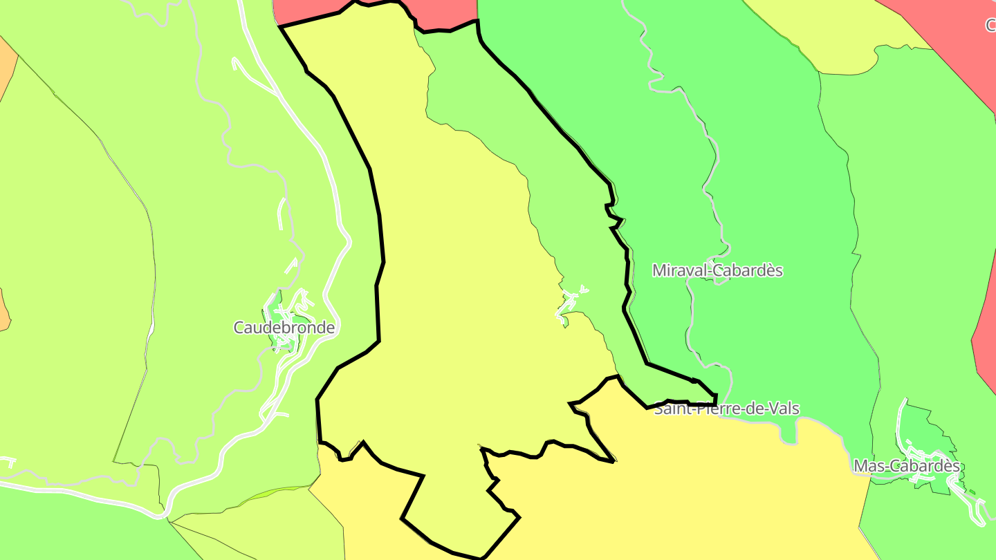 Carte des prix de l'immobilier La Tourette-Cabardès