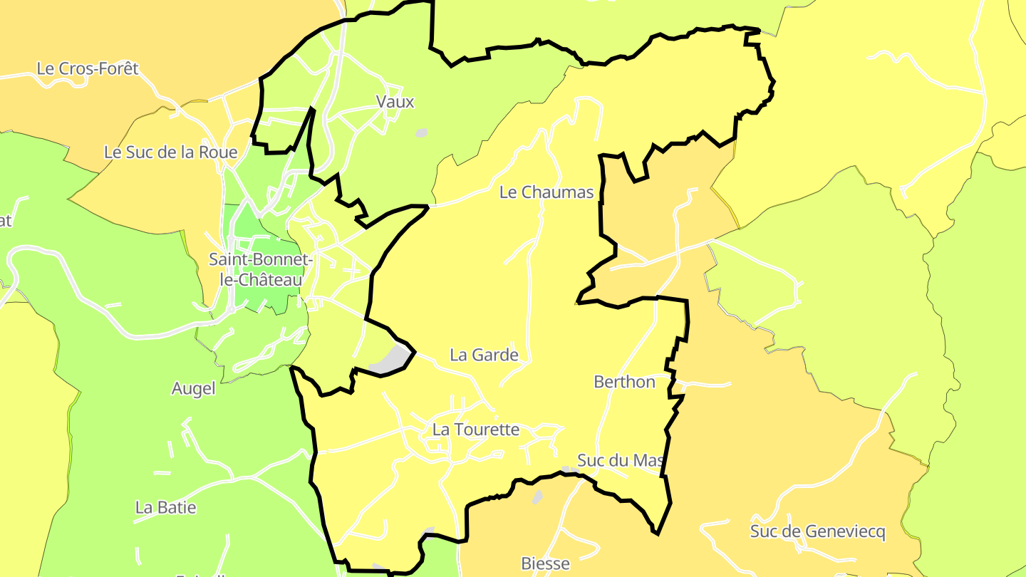 Carte des prix de l'immobilier La Tourette