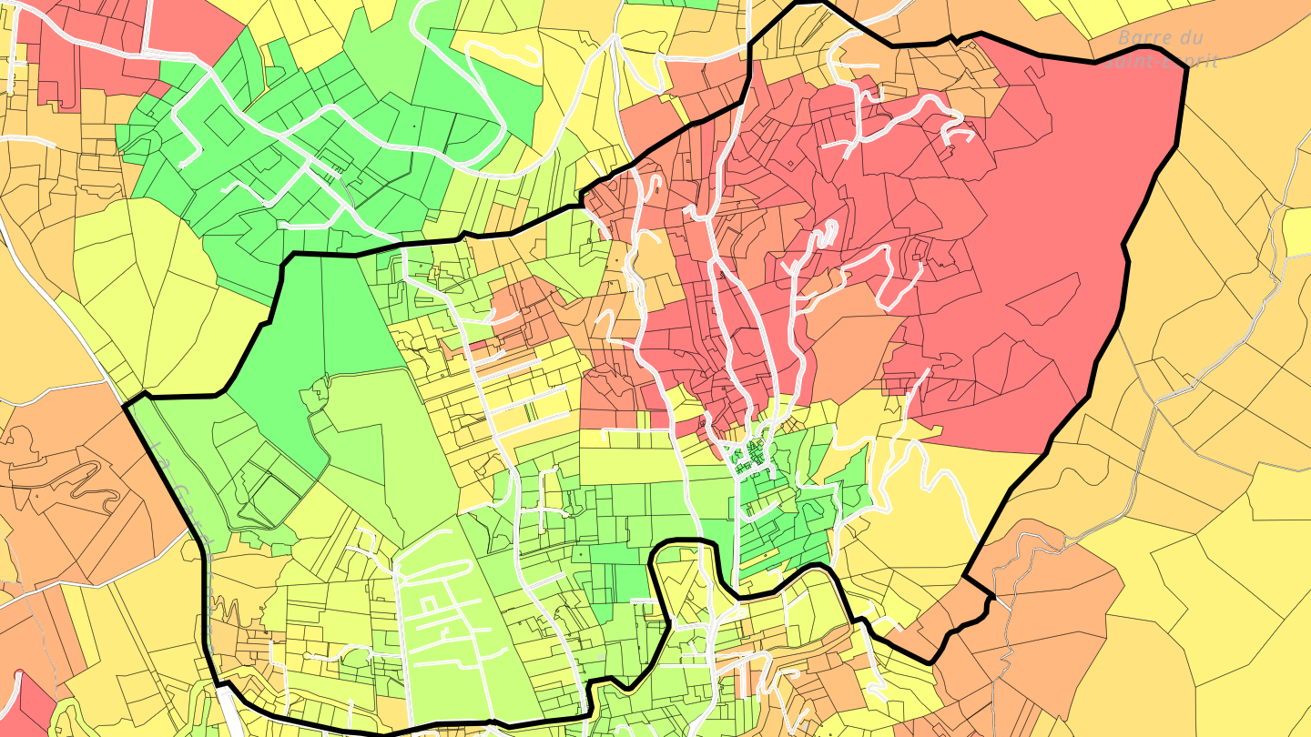 Carte des prix de l'immobilier La Treille