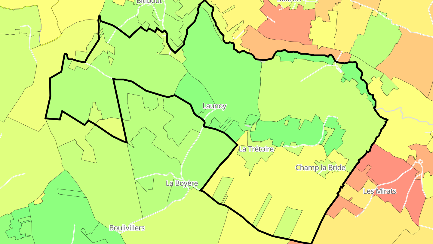 Carte des prix de l'immobilier La Trétoire
