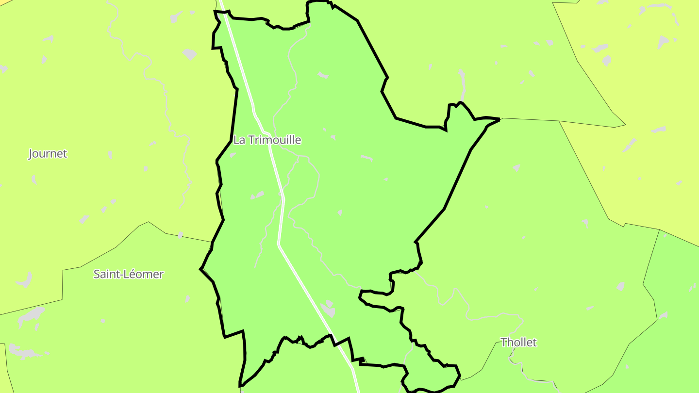 Carte des prix de l'immobilier La Trimouille