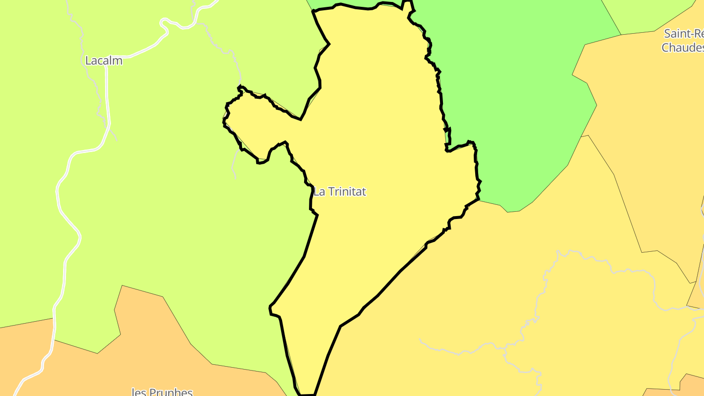 Carte des prix de l'immobilier La Trinitat