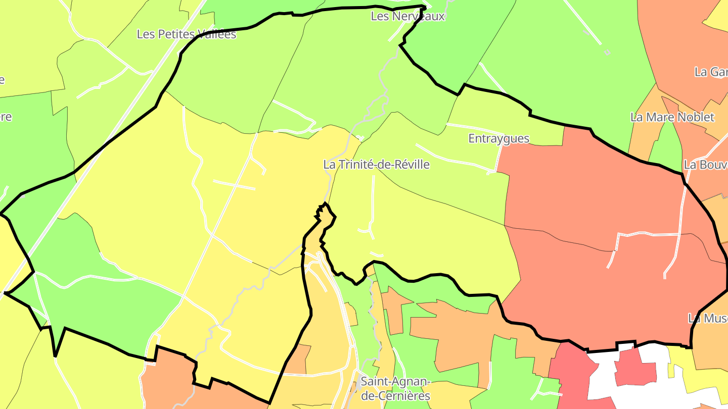 Carte des prix de l'immobilier La Trinité-de-Réville