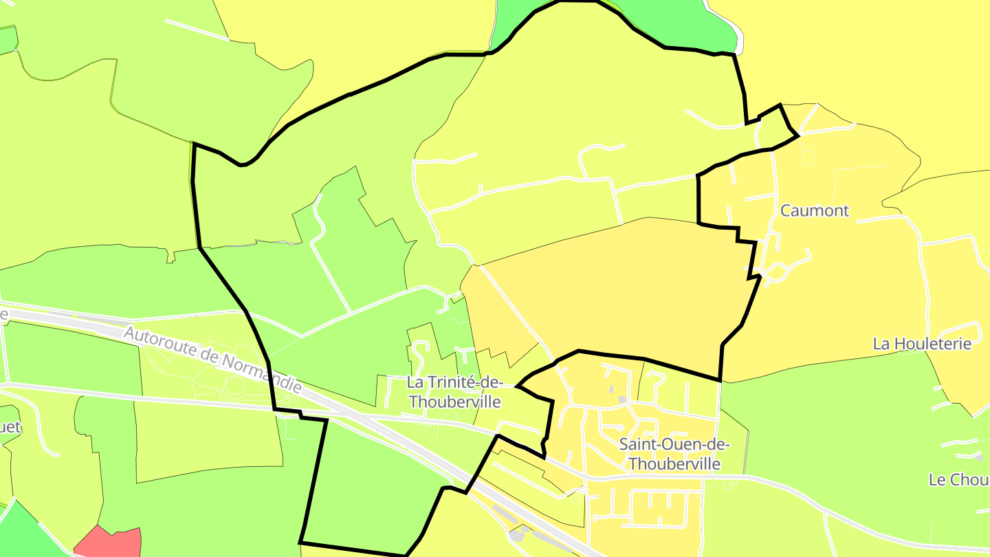 Carte des prix de l'immobilier La Trinité-de-Thouberville