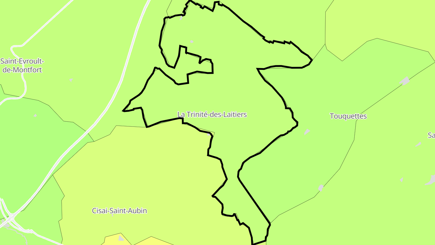 Carte des prix de l'immobilier La Trinité-des-Laitiers