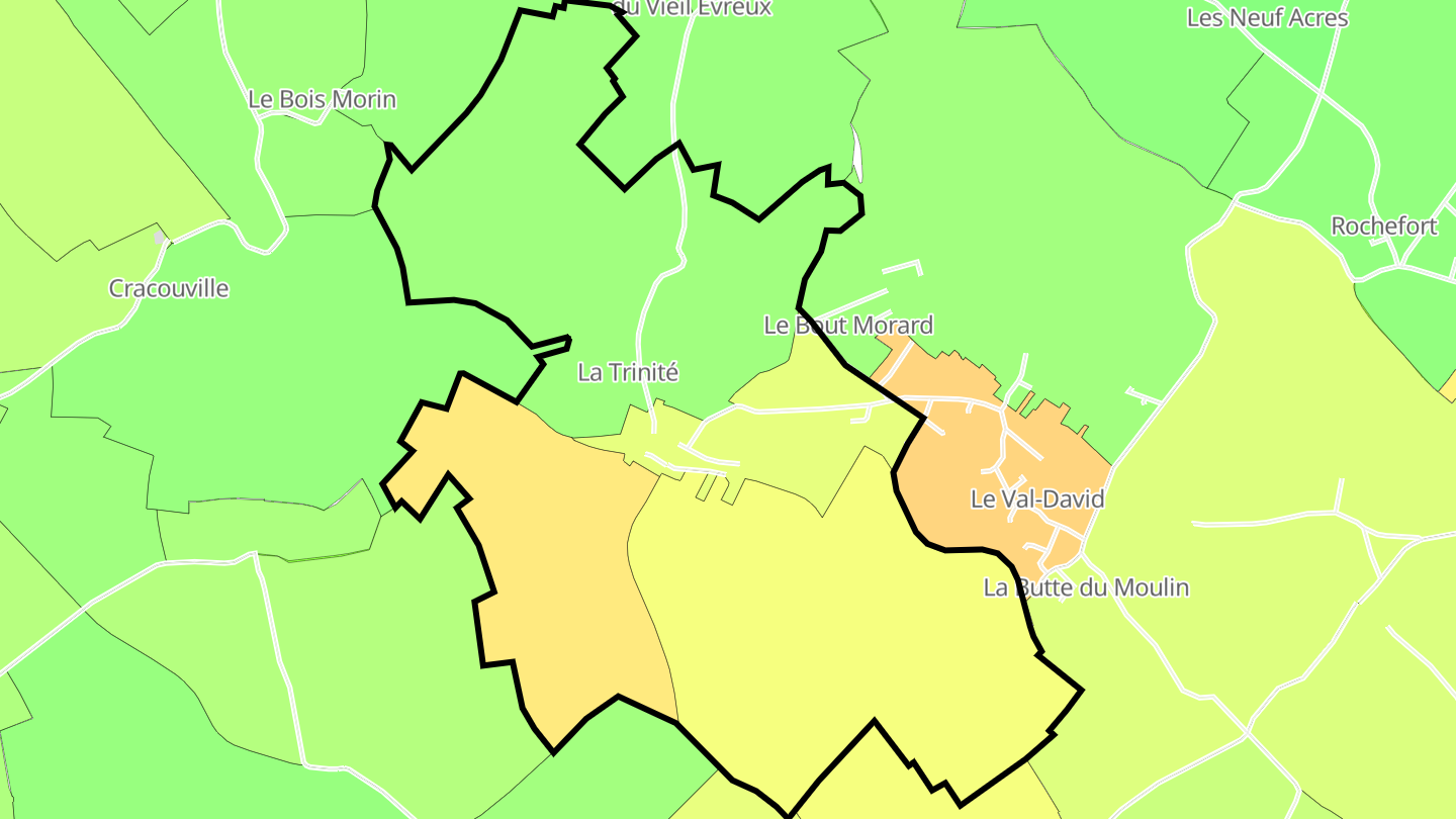 Carte des prix de l'immobilier La Trinité