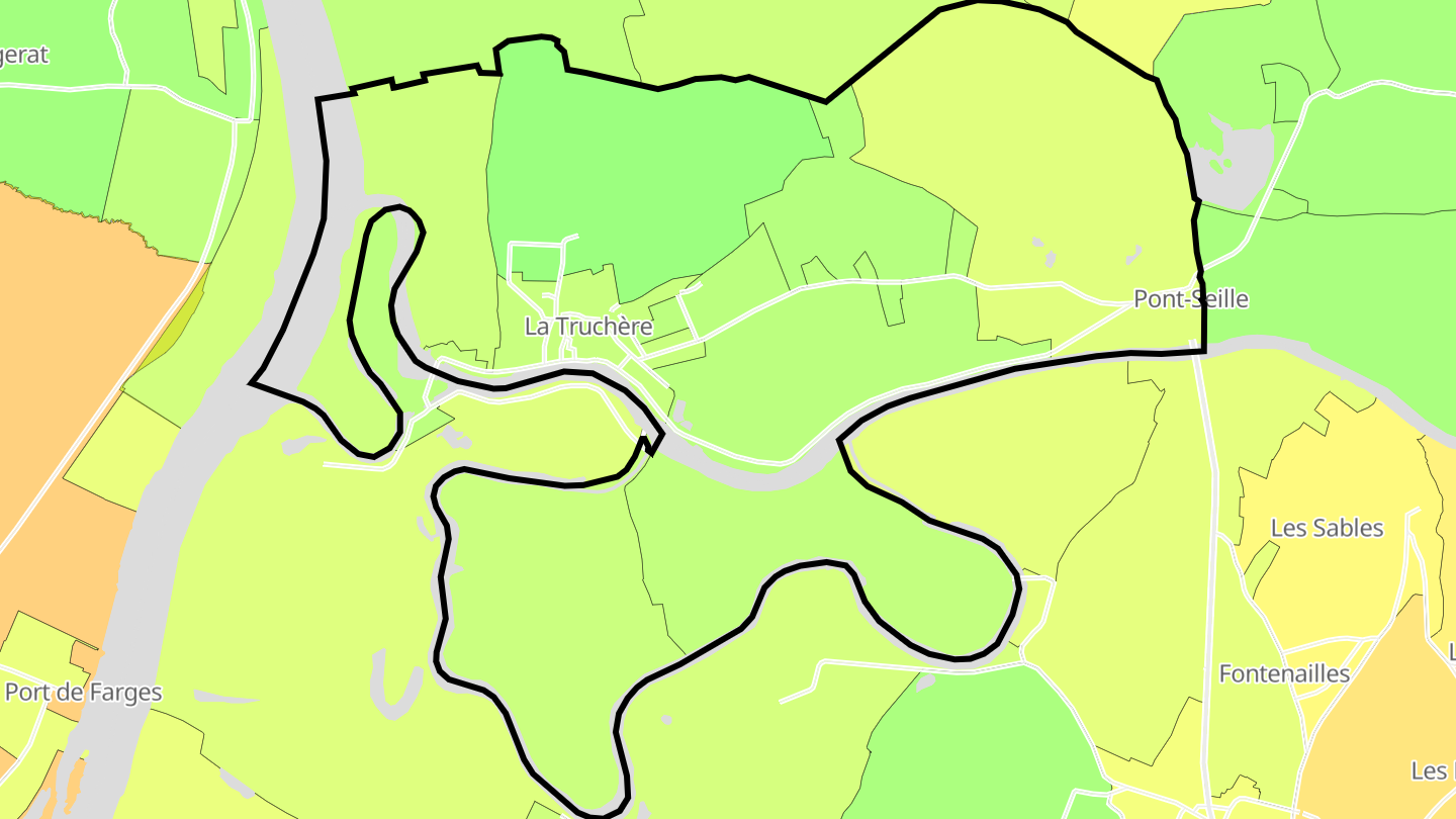 Carte des prix de l'immobilier La Truchère
