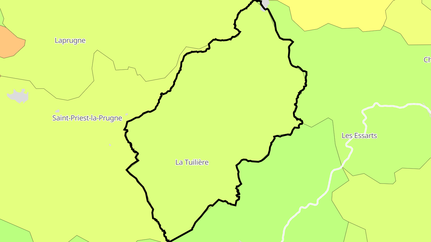 Carte des prix de l'immobilier La Tuilière