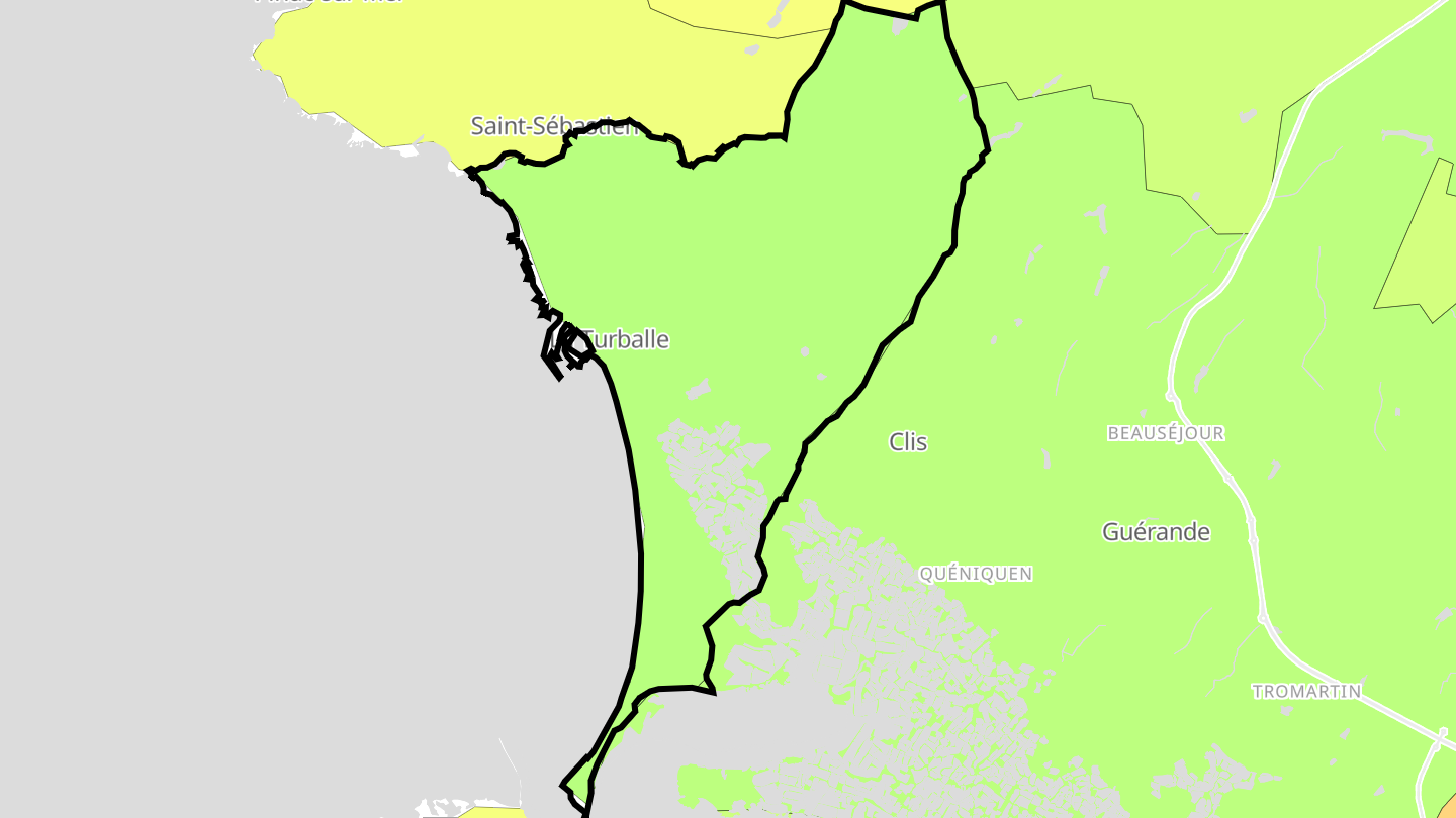 Carte des prix de l'immobilier La Turballe