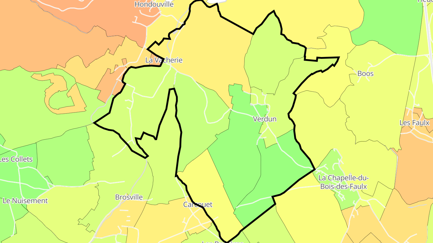 Carte des prix de l'immobilier La Vacherie