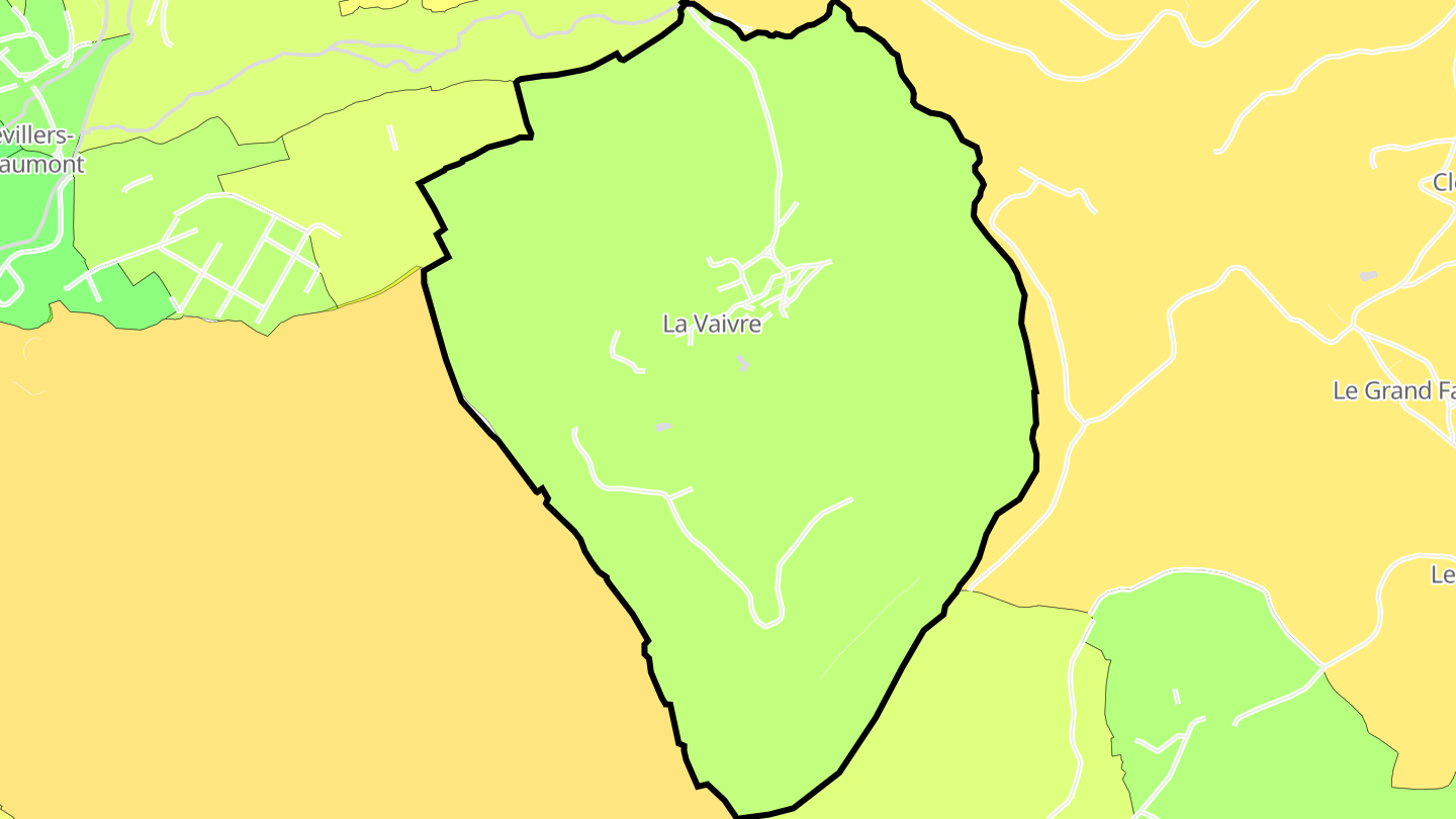 Carte des prix de l'immobilier La Vaivre