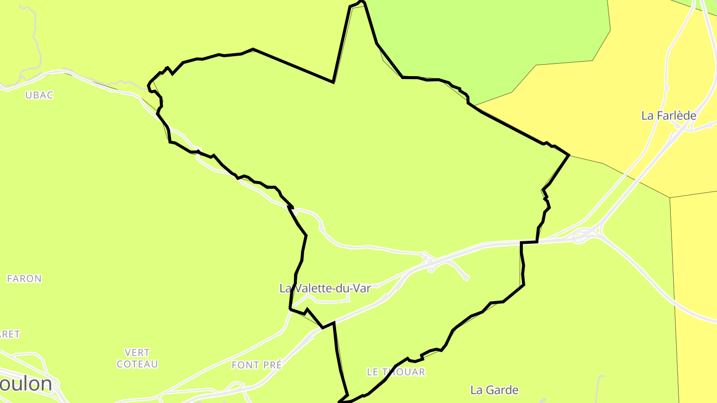 Carte des prix de l'immobilier La Valette-du-Var