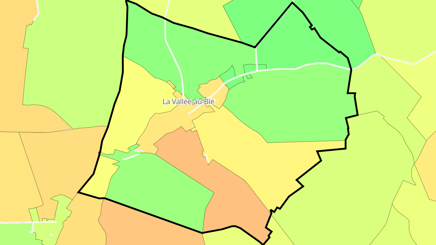 Carte des prix de l'immobilier La Vallée-au-Blé