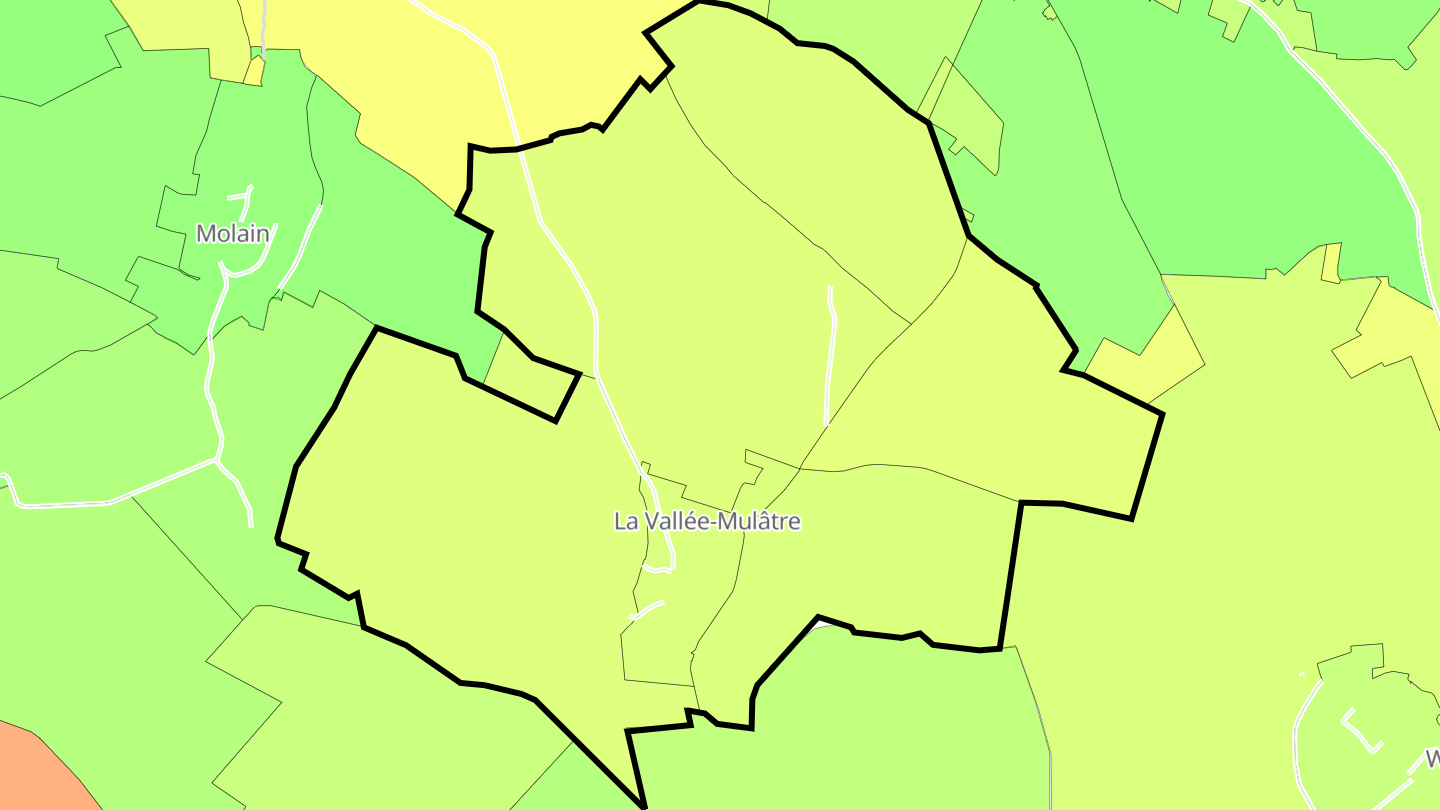 Carte des prix de l'immobilier La Vallée-Mulâtre