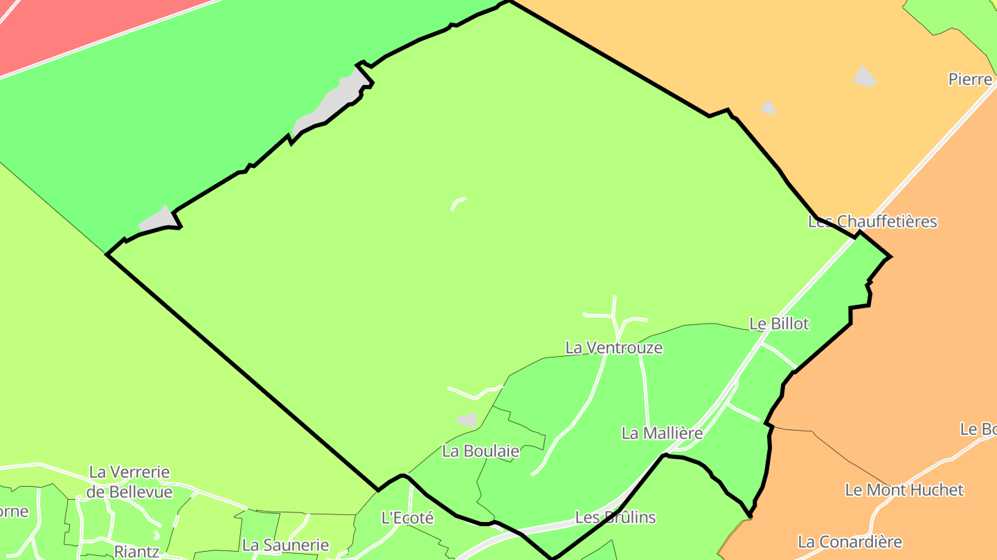 Carte des prix de l'immobilier La Ventrouze